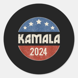 Adesivo Redondo Harris 2024 Kamala Harris Para A Eleição Presidenc