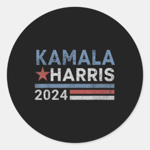 Adesivo Redondo Harris 2024 Para A Campanha Eleitoral Do President