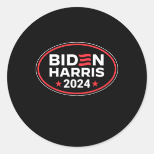 Adesivo Redondo Harris 2024 Presidente Americano Flag Joe Biden Ka