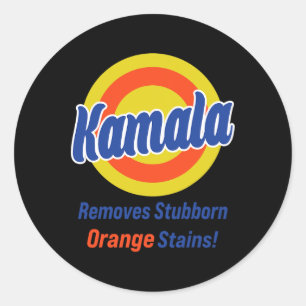 Adesivo Redondo Harris 2024 Remove Trilhas Laranja Stubborn 3