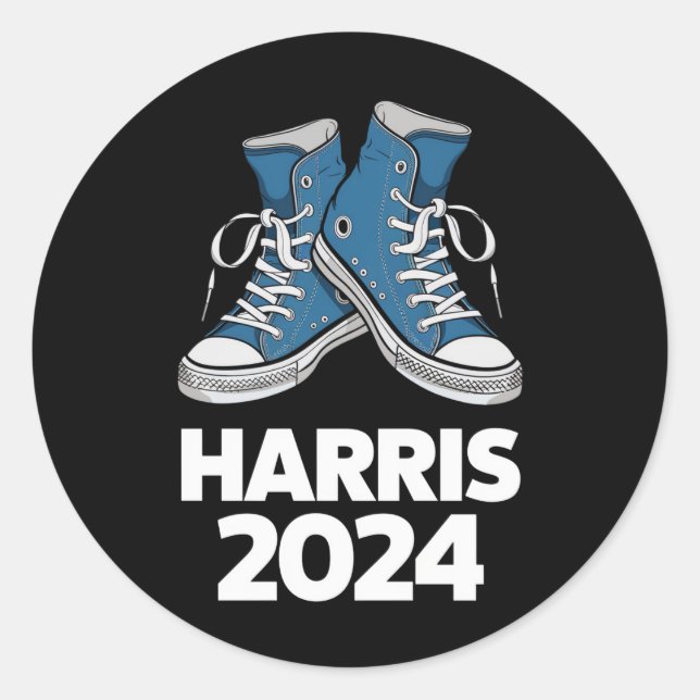 Adesivo Redondo HARRIS 2024 Votar Presidente Kamala Presidente Pre (Frente)