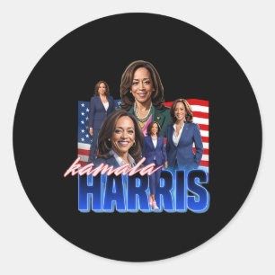 Adesivo Redondo Harris American Flag Bootleg