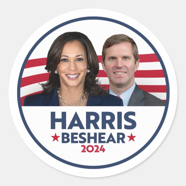 ADESIVO REDONDO HARRIS BESHEAR 2024 (Frente)