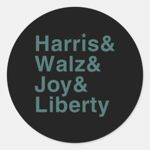 Adesivo Redondo Harris E Wheimer E Joy E Libertador Kamal