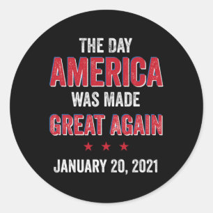 Adesivo Redondo Harris Inauguration Day 2021 America Make Excelent