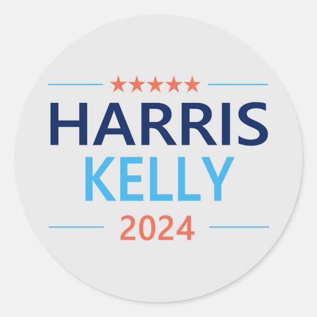 Adesivo Redondo Harris Kelly 2024 (Frente)