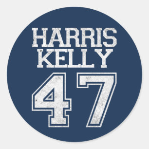Adesivo Redondo Harris Kelly 47º Presidente Eleição 2024 Vintage