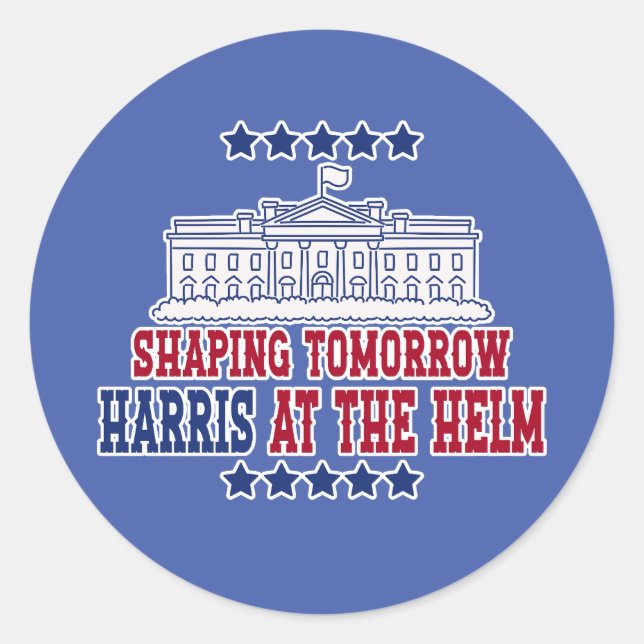 Adesivo Redondo Harris na Helm - Vote em Interesse (Frente)