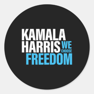 Adesivo Redondo Harris Para A Campanha Eleitoral Freedo, President