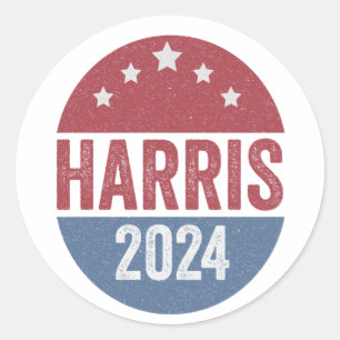 Adesivo Redondo Harris Para Presidente Eleito Democratas Americano