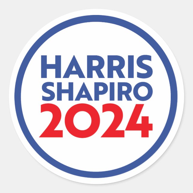 ADESIVO REDONDO HARRIS SHAPIRO 2024 (Frente)