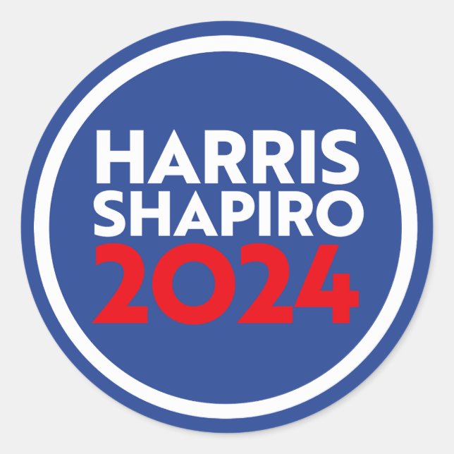 ADESIVO REDONDO HARRIS SHAPIRO 2024 (Frente)