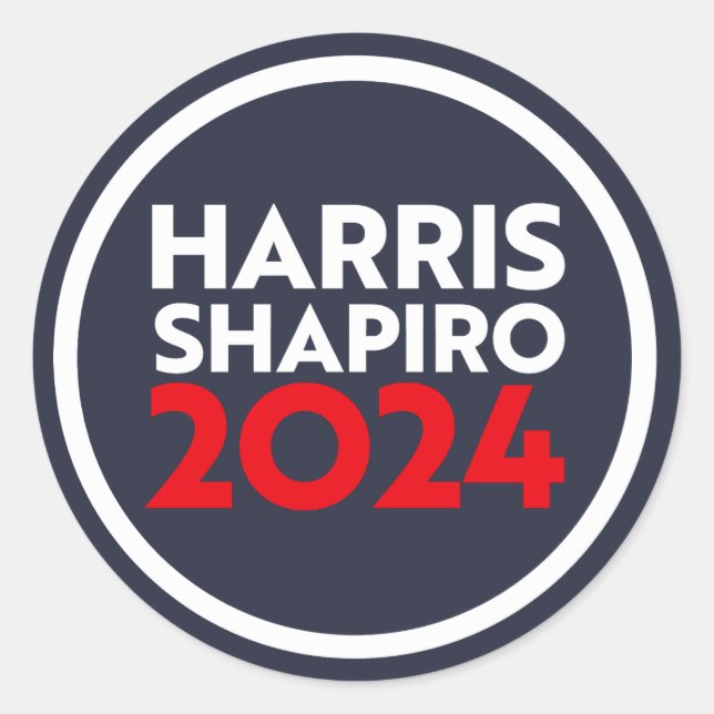 ADESIVO REDONDO HARRIS SHAPIRO 2024 (Frente)