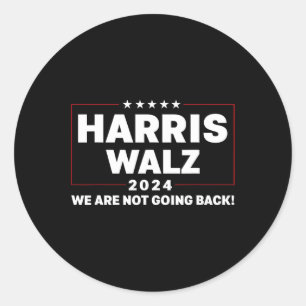 Adesivo Redondo Harris Tim WAlzheimer Waltz 2024 Não Vamos