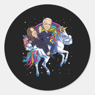 Adesivo Redondo Harris Unicorn Joe Biden 2021 Presidente em exercí