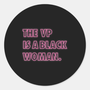 Adesivo Redondo Harris Vp O Vp É Uma Mulher Negra