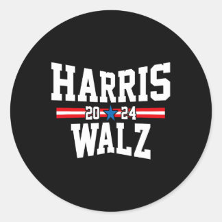 Adesivo Redondo Harris Waltz 2024 Eleição Kamala Harris Tim Waltz