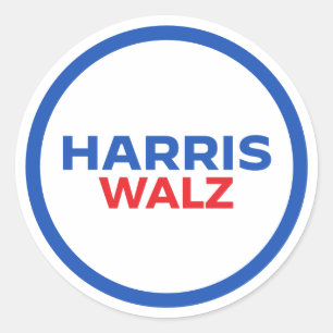 Adesivo Redondo Harris Walz 2024