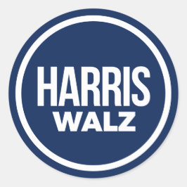 Adesivo Redondo Harris Walz 2024