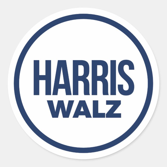 ADESIVO REDONDO HARRIS WALZ 2024 (Frente)