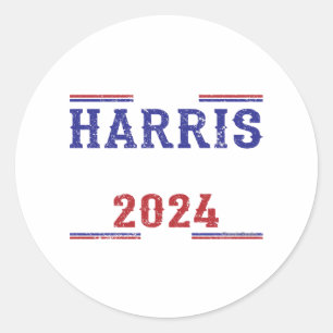 Adesivo Redondo Harris Walz 2024 _7