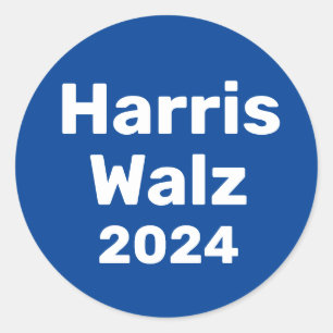 Adesivo Redondo Harris / Walz 2024 Campanha Presidencial
