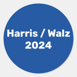 Adesivo Redondo Harris / Walz 2024 Campanha Presidencial