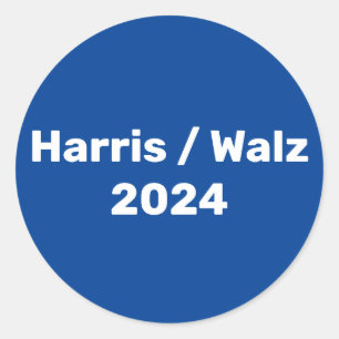 Adesivo Redondo Harris / Walz 2024 Campanha Presidencial