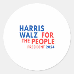 Adesivo Redondo Harris Walz 2024 Para As Pessoas