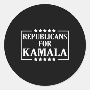 Adesivo Redondo Harris Walz Waltz 2024 Republicanos Para Kamala