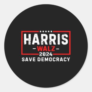 Adesivo Redondo Harris WAlzheimer 2024 Harris Waltz Democrata Vp