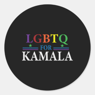 Adesivo Redondo Harris WAlzheimer 2024 Para O Orgulho Lgbtq