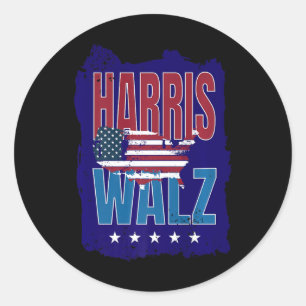 Adesivo Redondo Harris Wheimer 2024 Afastou A Eleição De Bandeira 
