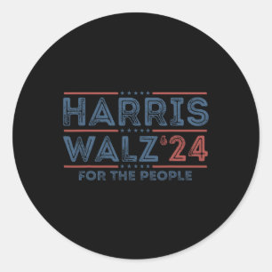 Adesivo Redondo Harris Wheimer 2024 Engraçado Eleição De Gato Kama