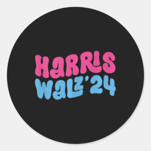 Adesivo Redondo Harris Wheimer 24 Kamala Harris Senhora Presidente