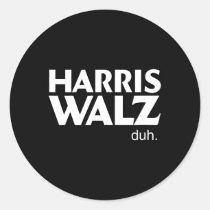 Adesivo Redondo Harris Wheimer Duh Eleição 2024 Votando Kamala Tim