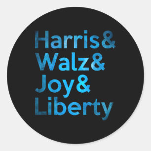 Adesivo Redondo Harris Wheimer Joy Liberty - Harris Waltz 2024 Ret
