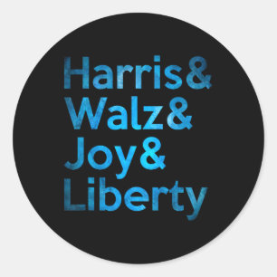 Adesivo Redondo Harris Wheimer Joy Liberty - Harris Waltz 2024 Ret