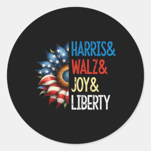 Adesivo Redondo Harris Wheimer Joy Liberty - Harris Waltz 2024 Ret