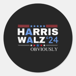 Adesivo Redondo Harris Wheimer Waltz 2024 Harris W Joy Liberty