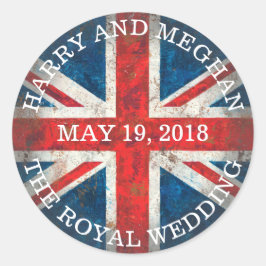 Adesivo Redondo Harry e Meghan Royal Wedding