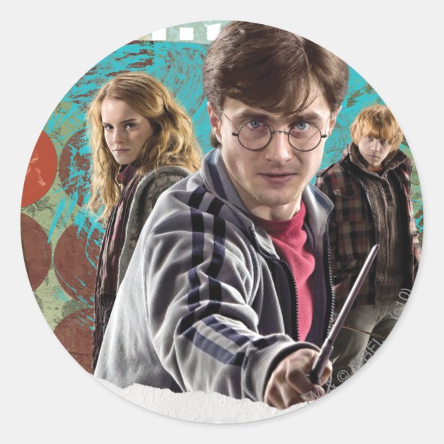 Adesivo Redondo Harry, Hermione e Ron 1 (Frente)