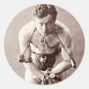 Adesivo Redondo Harry Houdini (c.1899)