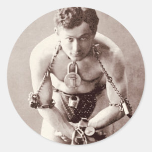 Adesivo Redondo Harry Houdini (c.1899)