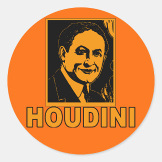 Adesivo Redondo Harry Houdini Poster camisas, Mugs, presentes