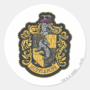 Adesivo Redondo Harry Potter   Brasão da Hufflepuff Patch