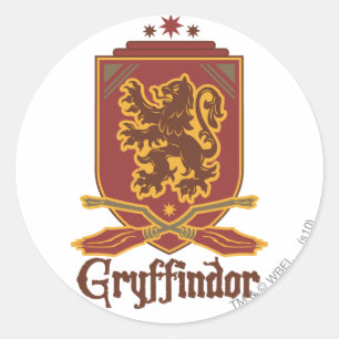 Adesivo Redondo Harry Potter   Crachá Gryffindor QUIDDITCH™