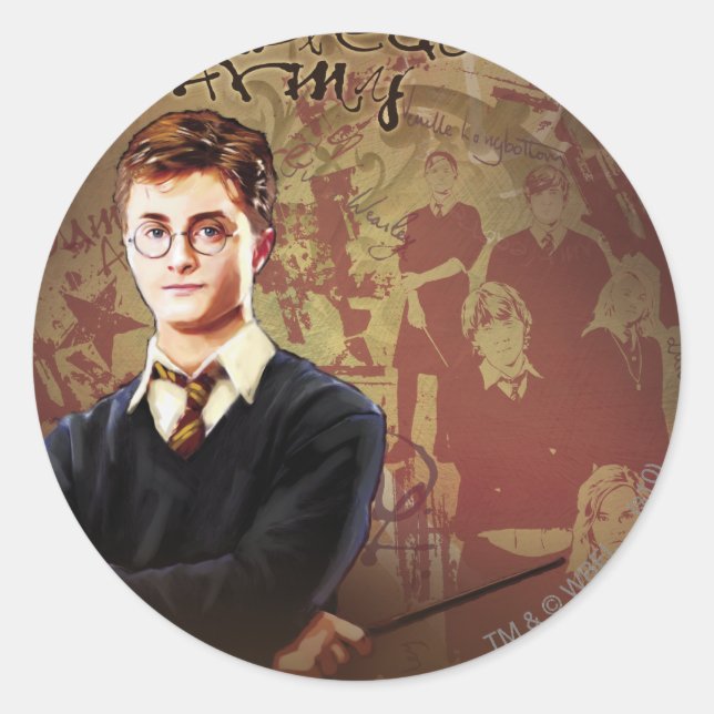 Adesivo Redondo HARRY POTTER E A ORDEM DA Colagem PHOENIX™ (Frente)