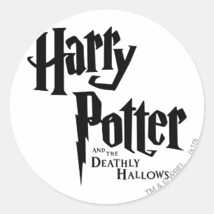 Adesivo Redondo Harry Potter e o logotipo 2 da "Deathly Hallow"