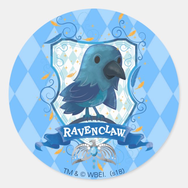 Adesivo Redondo Harry Potter| Encantamento de raVENCLAW™ Crest (Frente)